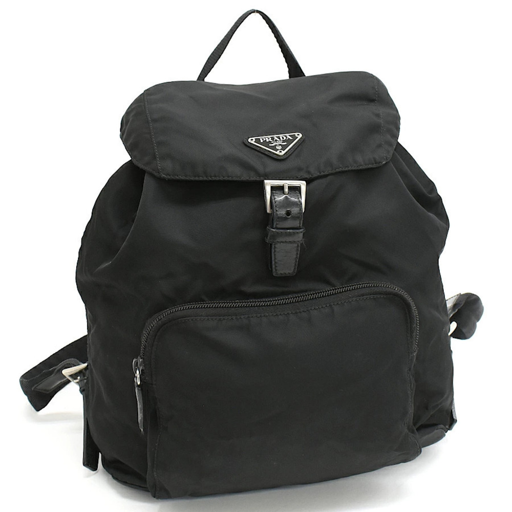 Prada Backpack Pocono Black Triangle Plate
